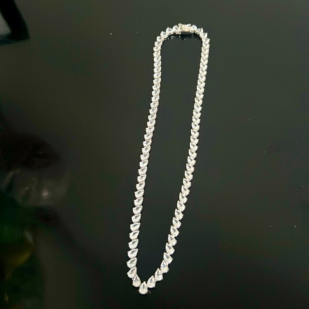 Crystal tennis necklace